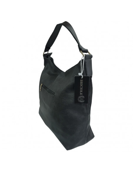 Poseta dama, piele ecologica, gri, design tip cusatura
