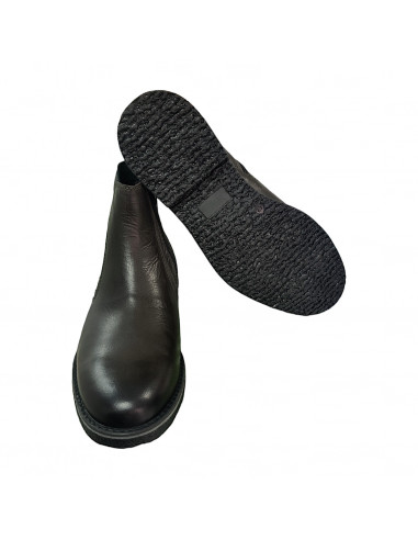 Ghete elegante din piele naturală, cu fermoar, pentru bărbaţi, maro închis, mat