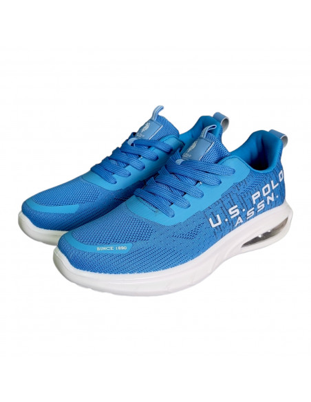 Pantofi sport pentru barbati, material textil tip plasa, albastri