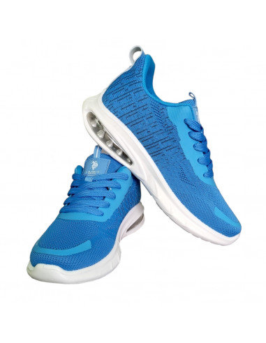 Pantofi sport pentru barbati, material textil tip plasa, albastri