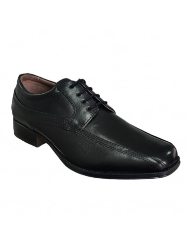 Pantofi eleganţi din piele naturală, pentru bărbaţi, vârf dreptunghiular, negri