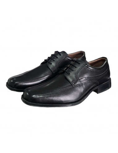 Pantofi eleganţi din piele naturală, pentru bărbaţi, vârf dreptunghiular, negri