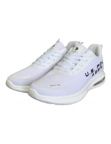 Pantofi sport pentru barbati, material textil tip plasa, albi