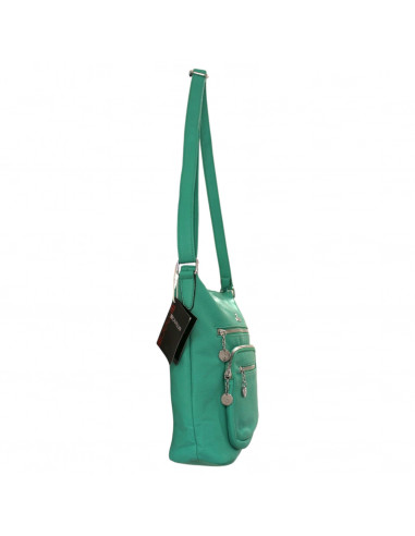 Geantă damă BB.Cavalli.BB cu buzunare, piele ecologică texturată, verde