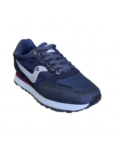 Pantofi sport Hanson pentru barbati, piele ecologica si textil, bleumarin