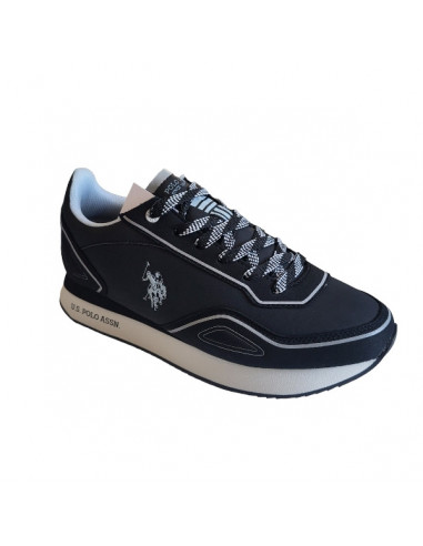 Pantofi sport pentru barbati, piele ecologica si textil, alb cu gri deschis