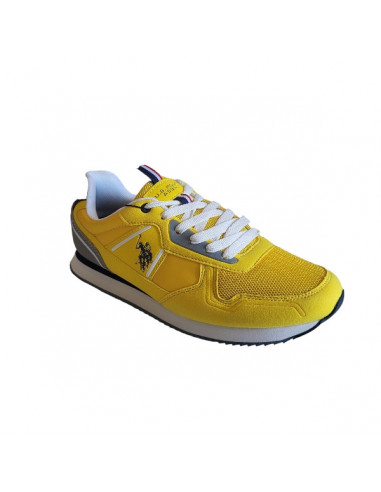 Pantofi sport pentru barbati, piele ecologica si textil, alb cu gri deschis