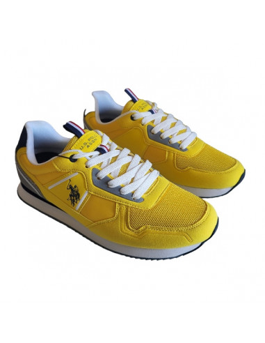 Pantofi sport pentru barbati, piele ecologica si textil, alb cu gri deschis