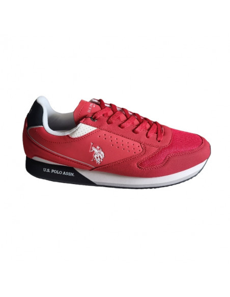 Pantofi sport pentru barbati, piele ecologica si textil, alb cu gri deschis