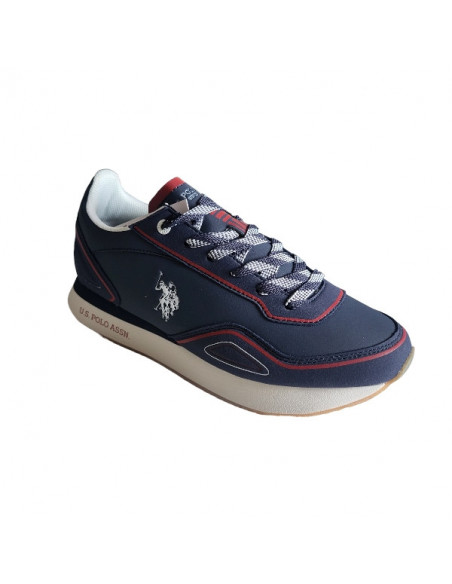 Pantofi sport pentru barbati, piele ecologica si textil, alb cu gri deschis