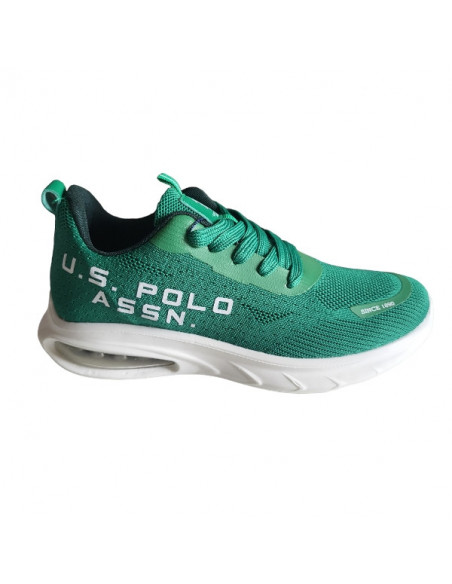 Pantofi sport pentru barbati, piele ecologica si textil, alb cu gri deschis