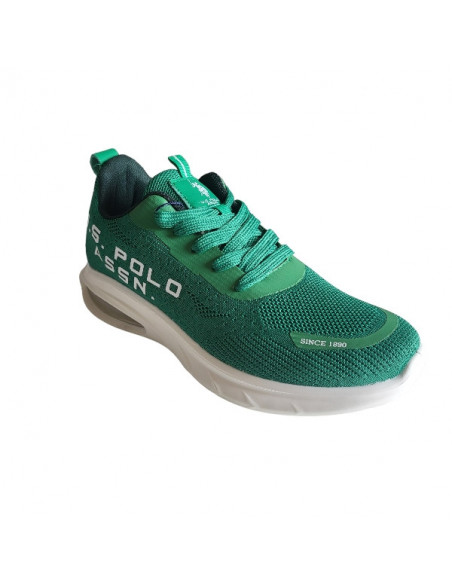 Pantofi sport pentru barbati, piele ecologica si textil, alb cu gri deschis