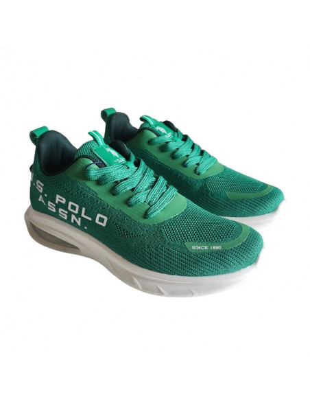 Pantofi sport pentru barbati, piele ecologica si textil, alb cu gri deschis