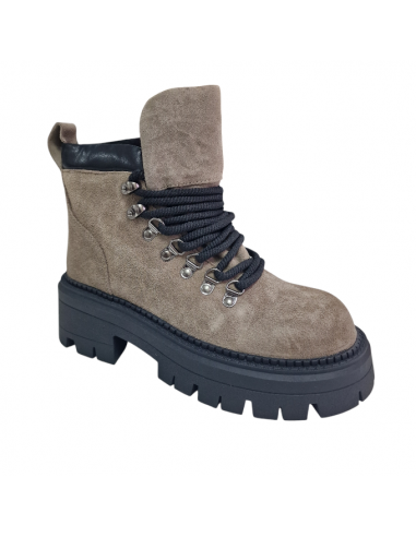 Ghete kaki din piele naturala, pentru femei