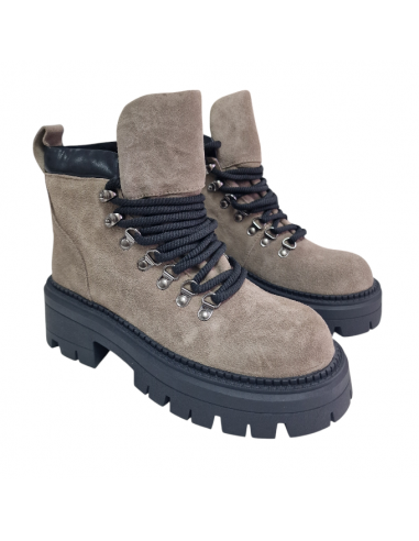 Ghete kaki din piele naturala, pentru femei
