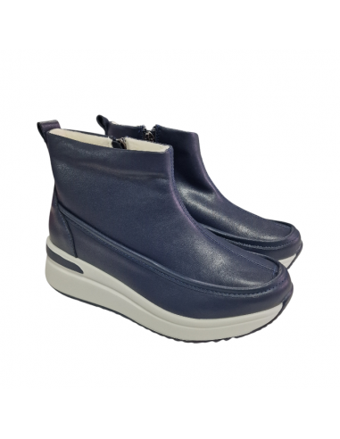 Ghete bleumarin din piele naturala, pentru femei