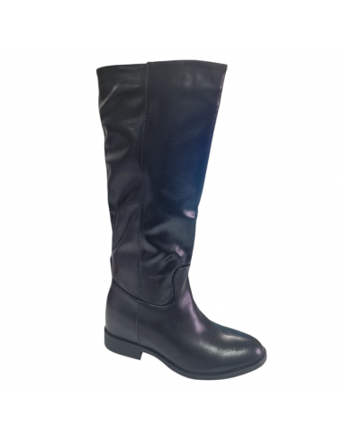 Ghete din piele eco întoarsă, cu platformă şi franjuri, negre, tip mocasini