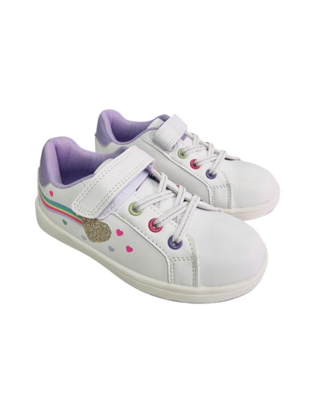 Pantofi copii sport, negru cu oranj neon