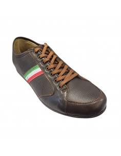 Sneakers maro, moderni, din piele, pentru barbati - W56 2