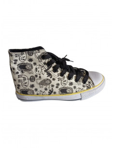 Bascheti femei, din material textil, cu model animal print