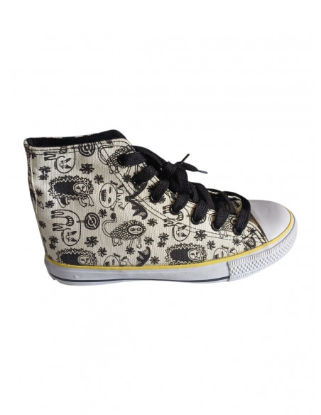 Bascheti femei, din material textil, cu model animal print