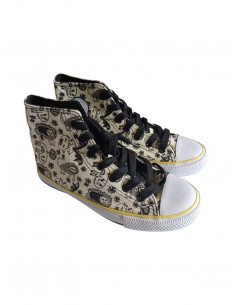 Bascheti femei, din material textil, cu model animal print 2