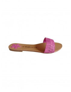 Papuci femei, model centimetru, fucsia